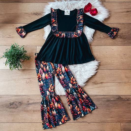 Rich Autumn Colors Bell Pants Set by TwoCan