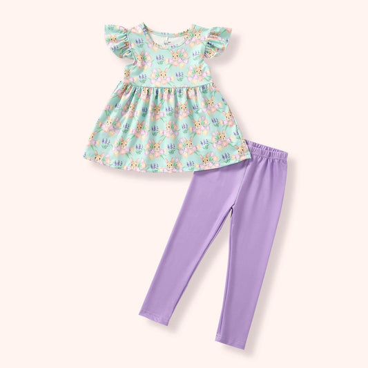 Bunny Bouquet Pants Set By Pete + Lucy