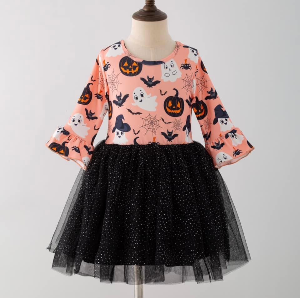 Halloween Tutu Girls Dress by Clover Cottage