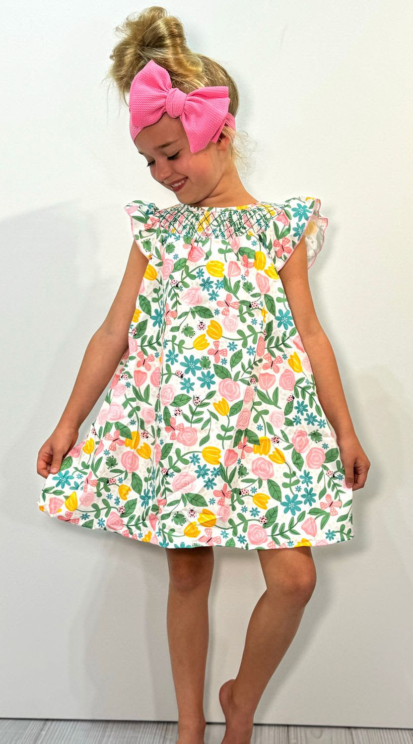 Ladybug Blooms Dress By Clover Cottage
