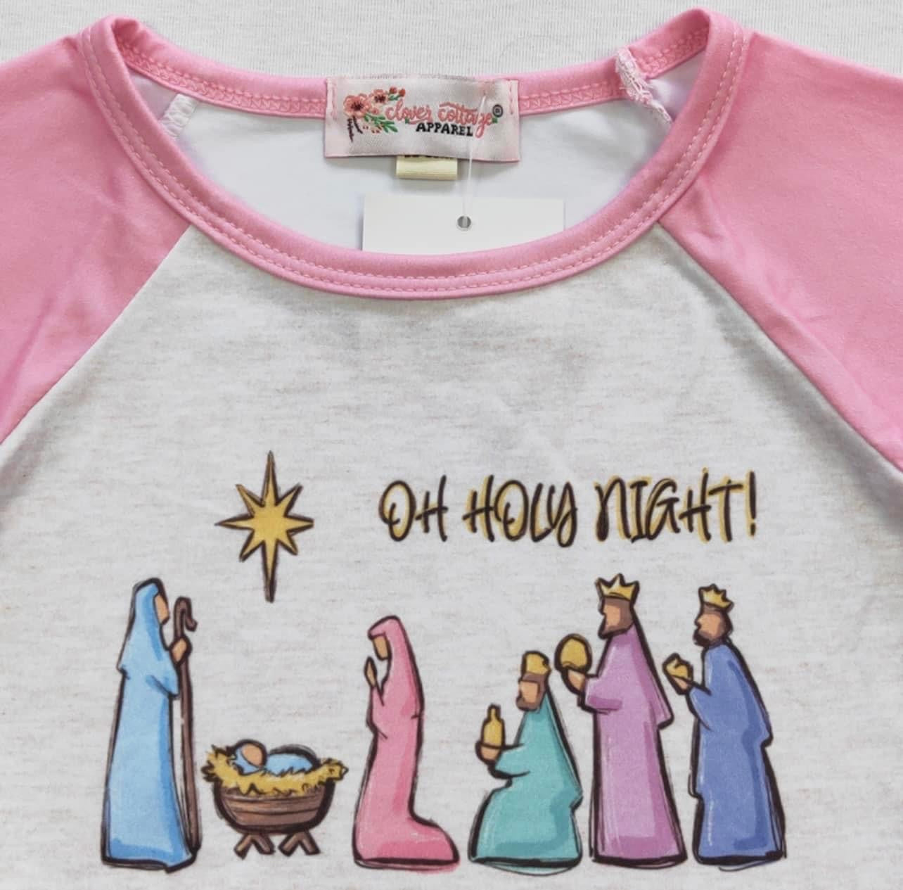 Oh Holy Night! Raglan by Clover Cottage