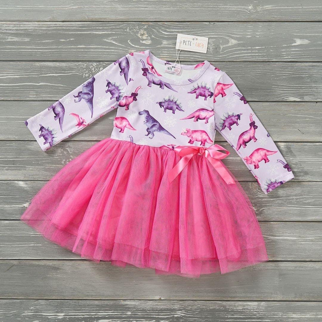 Snowy Dinos Tulle Dress by Pete + Lucy