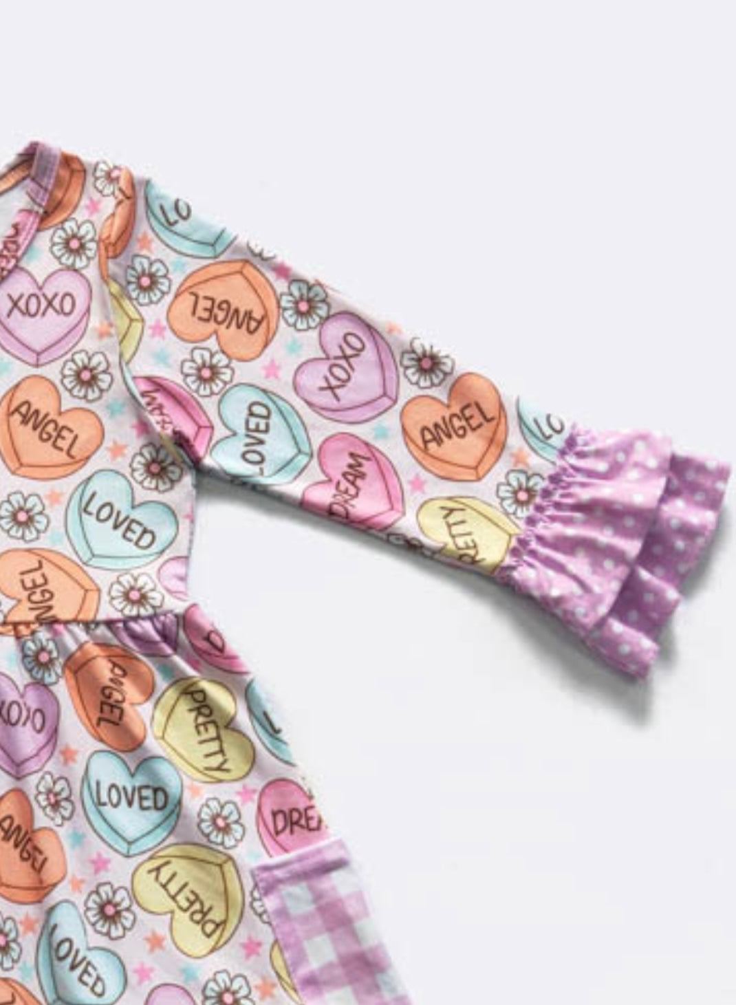 Candy Heart Girls Dress by Clover Cottage