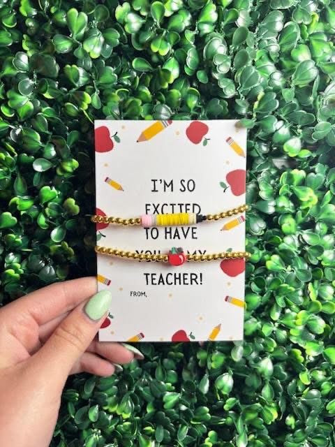 Teacher Bracelet By Clover Cottage