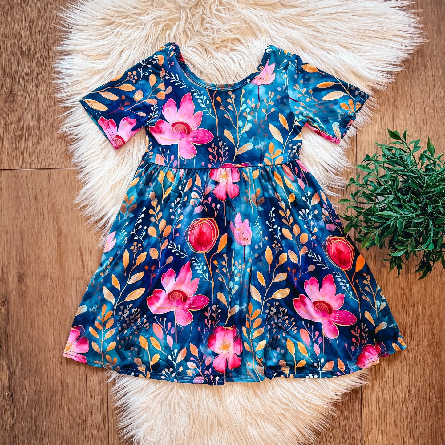 Midnight Magic Blooms All Day Twirl Dress By Landrie Lou