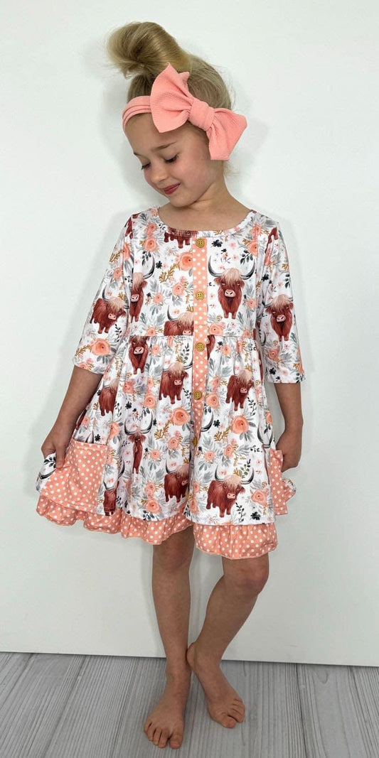 Peachy Highland by Clover Cottage