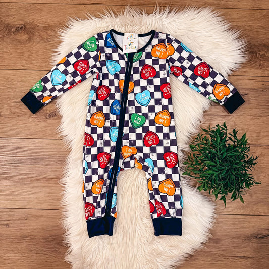 Candy Hearts Infant Romper By TwoCan