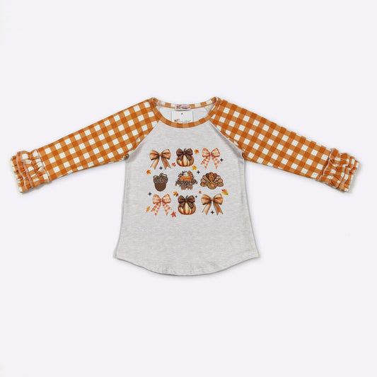 Coquette Thanksgiving Raglan By Clover Cottage