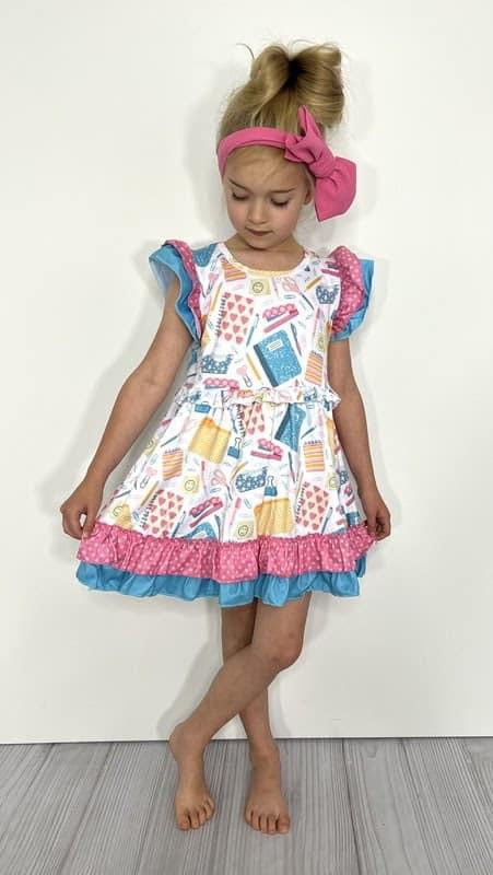 School Supplies Dress by Clover Cottage