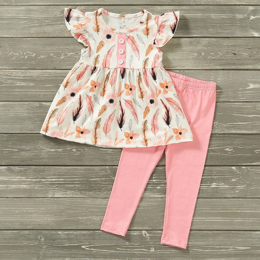 Fancy Feathers Pants Set by Pete + Lucy