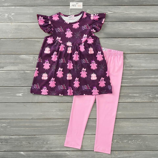 Pre-Order Glitter Ghosts Short Sleeve Pants Set by Pete + Lucy