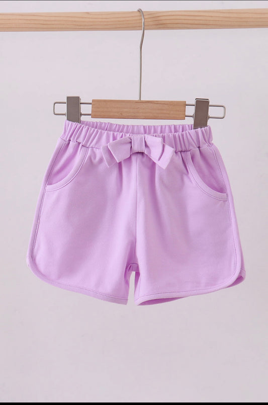 Premium Lilac Bow Shorts