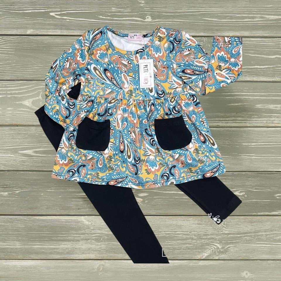 Paisley Swirl Pants Set by Pete + Lucy