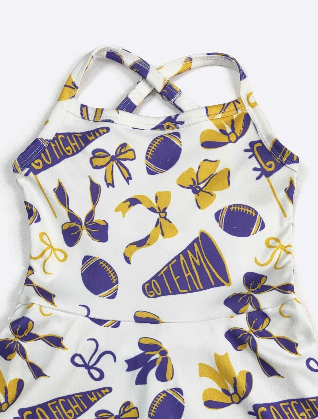 Go Team! Purple Athletic Dress By Clover Cottage