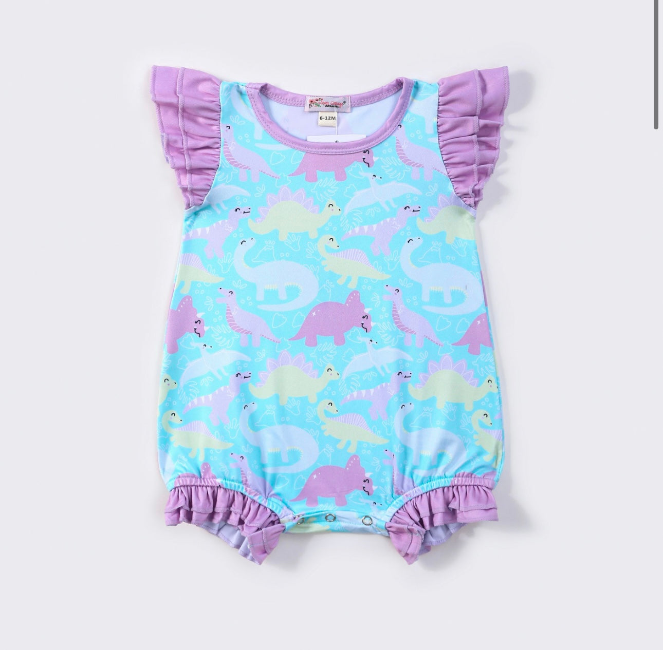 Dino Baby Romper By Clover Cottage