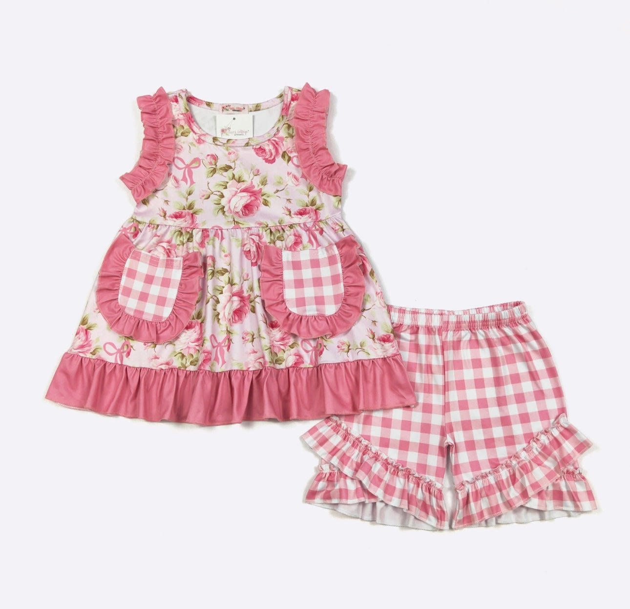 Raspberry Rose Girls Set By Clover Cottage