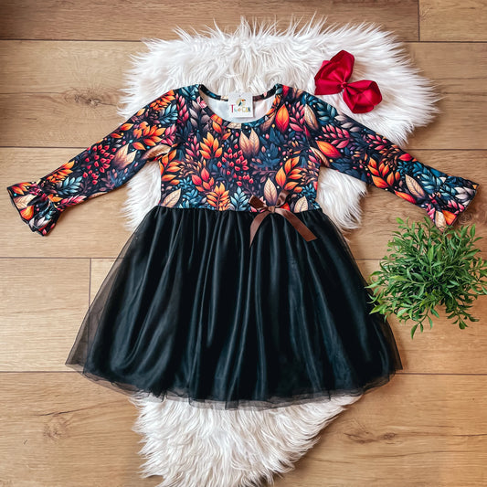 Rich Autumn Colors Tulle Dress by TwoCan