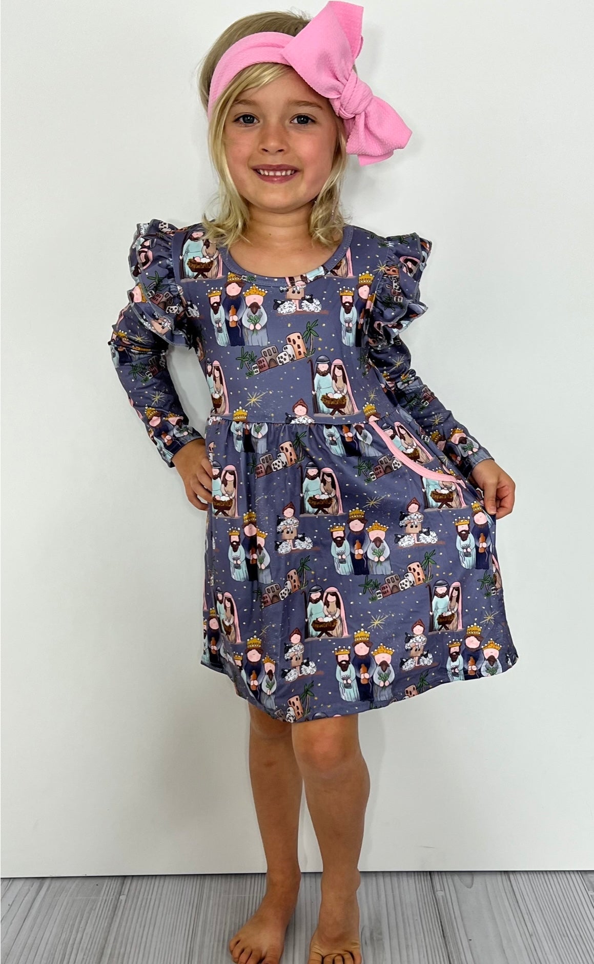 Nativity Girls Dress by Clover Cottage