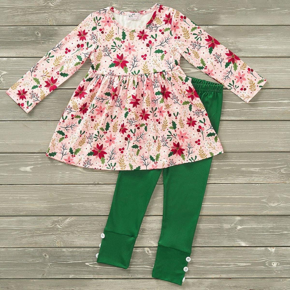 Pre-Order Poinsettias Pants Set by Pete + Lucy