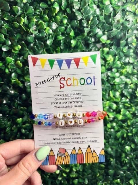 First Day of School Bracelet By Clover Cottage