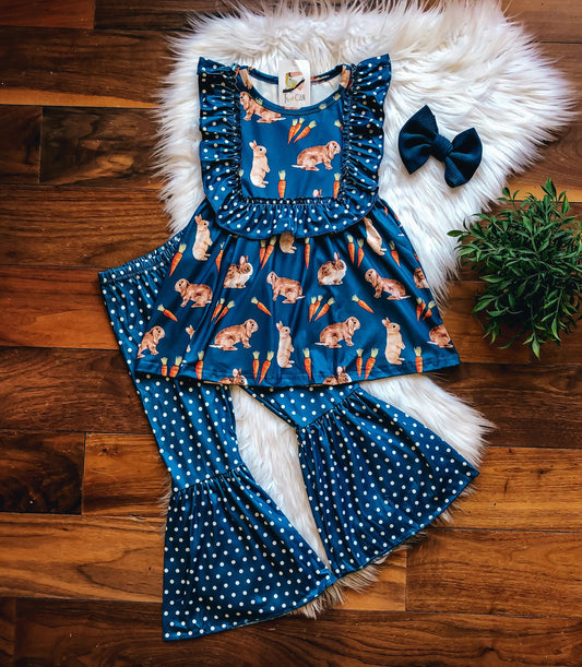 Vintage Bunnies Bell Pants Set by TwoCan