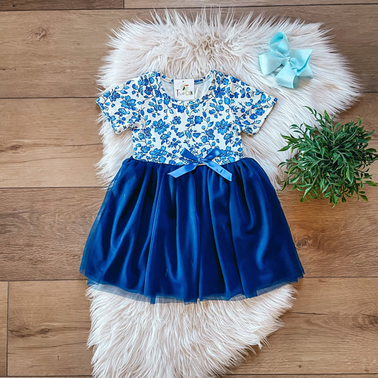 Blue & White Tulle Dress by TwoCan