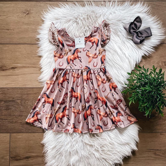 Saddles & Horses Dress by Wellie Kate