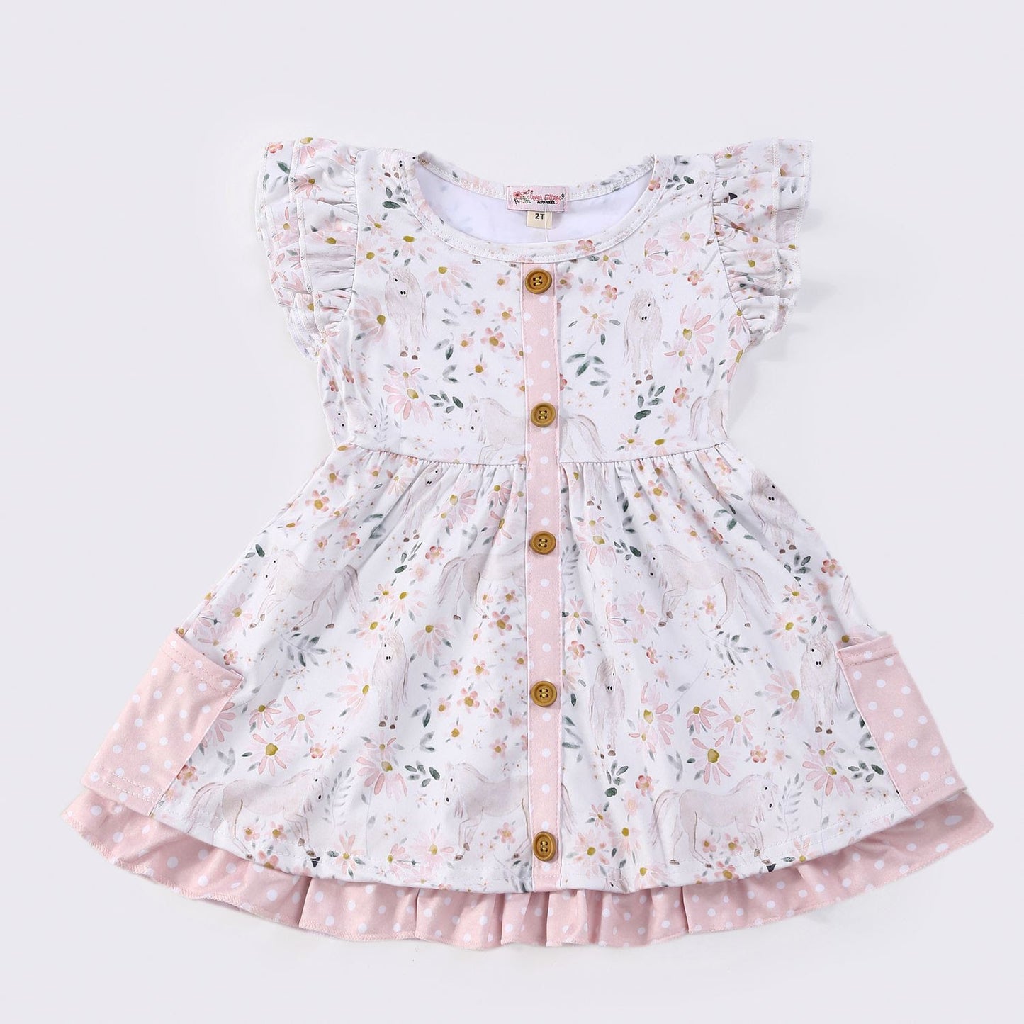 Horse Petal Dress By Clover Cottage