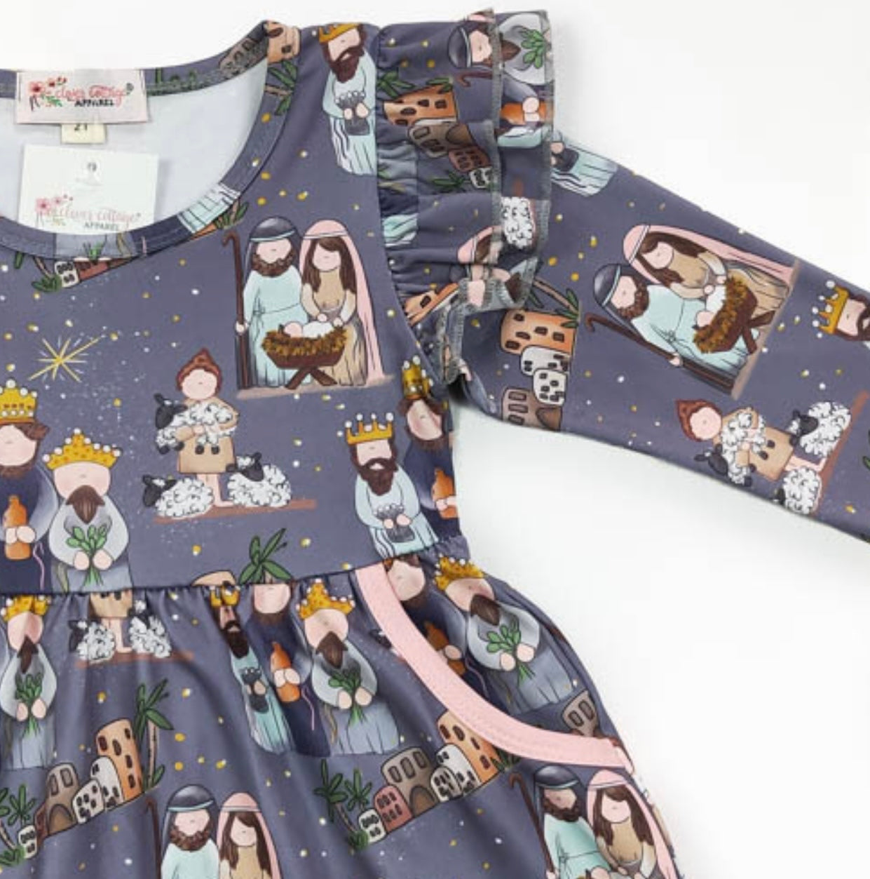 Nativity Girls Dress by Clover Cottage