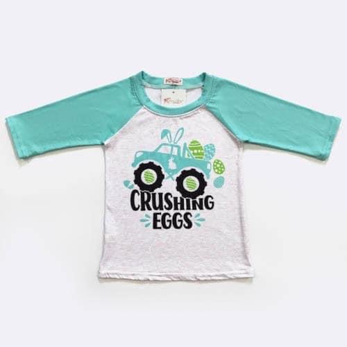 Crushing Eggs Raglan by Clover Cottage
