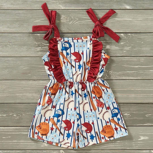 Vintage Baseball Romper By Pete + Lucy