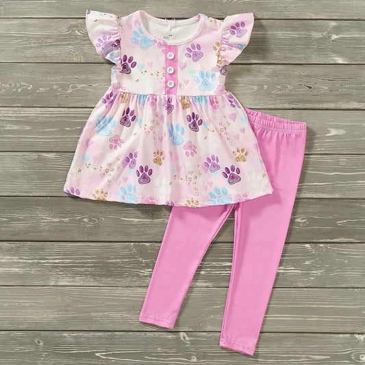 Paw Prints Pants Set by Pete + Lucy
