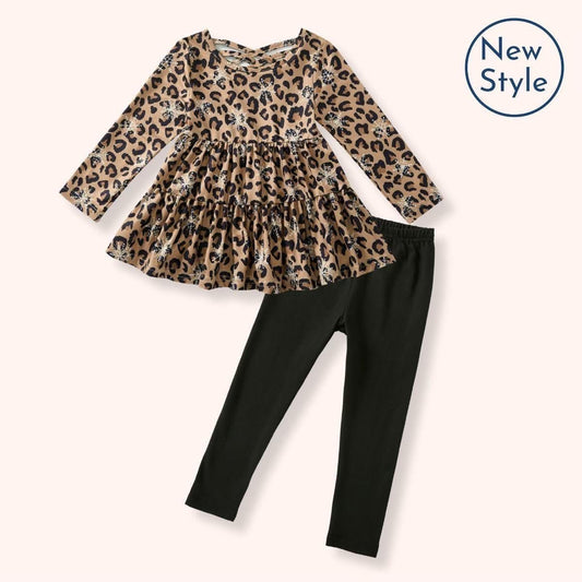 Snow Leopard Pants Set By Pete + Lucy