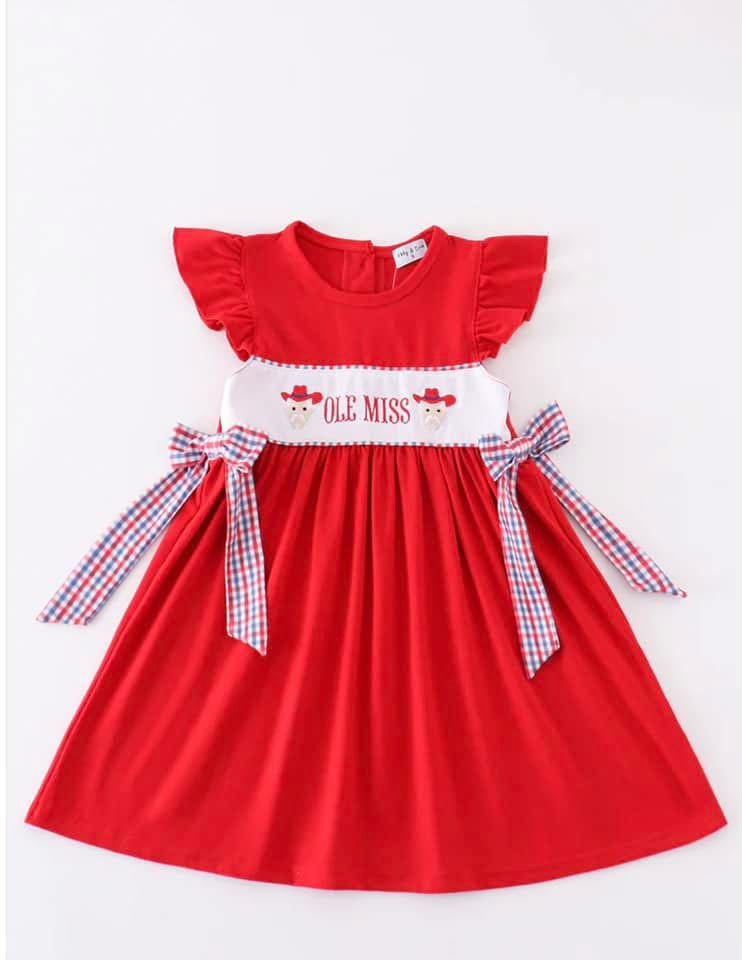 Red Ole Miss Girls Dress