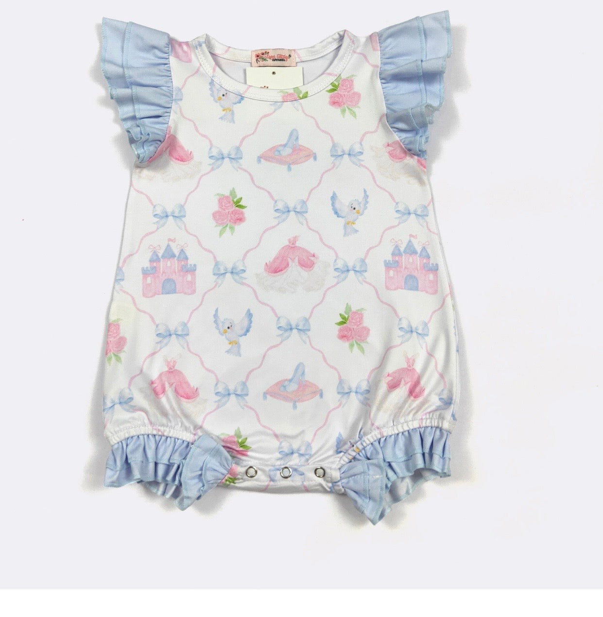 Glass Slipper Infant Romper By Clover Cottage