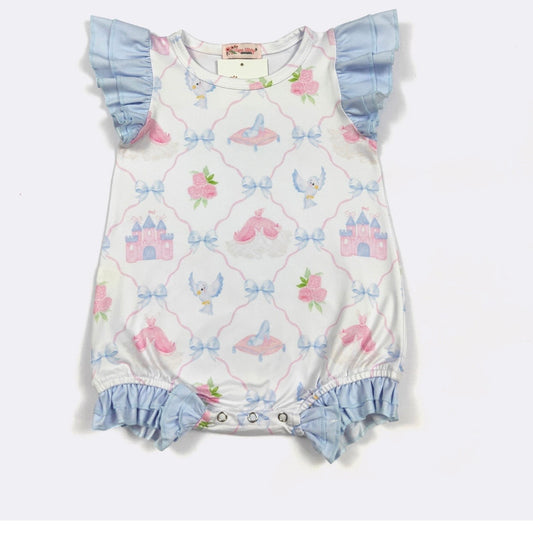 Glass Slipper Infant Romper By Clover Cottage