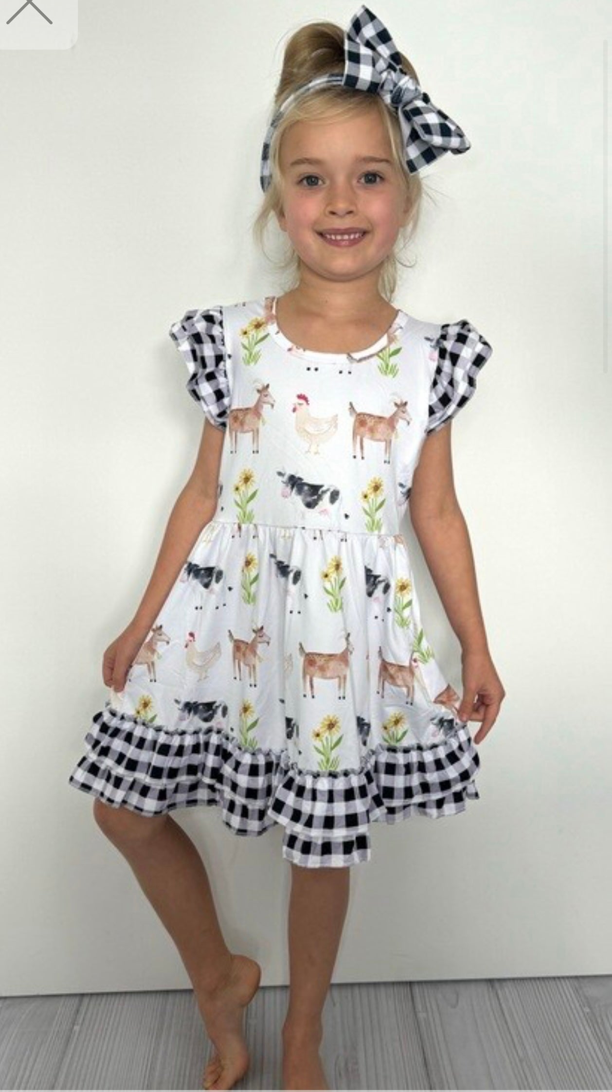 Plaid Farm Dress by Clover Cottage