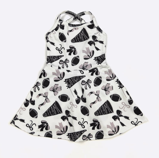 Go Team! Black Girls Athletic Dress