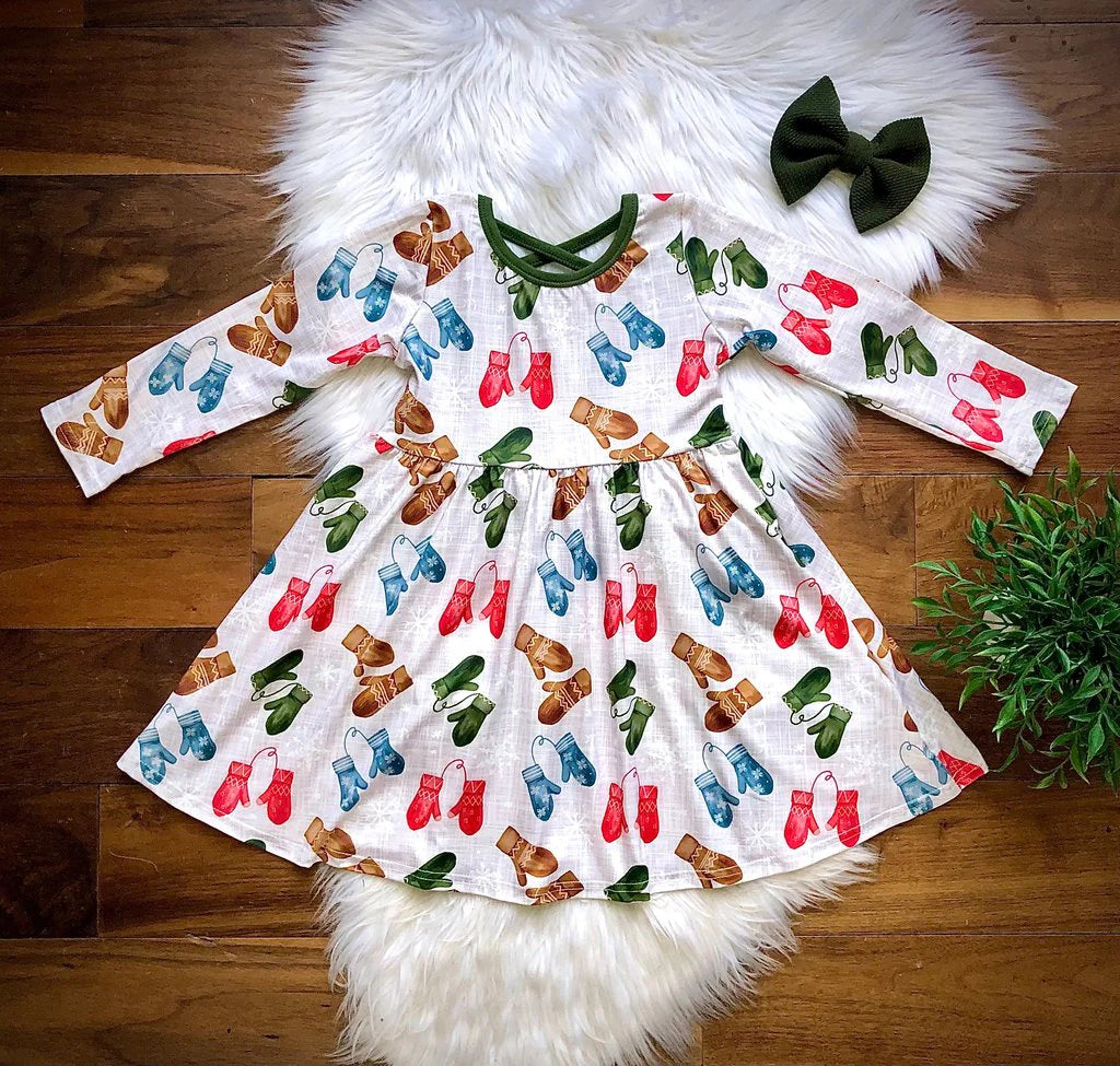 Knitted Mitten Twirl Dress By TwoCan