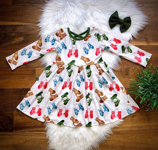 Knitted Mitten Twirl Dress By TwoCan