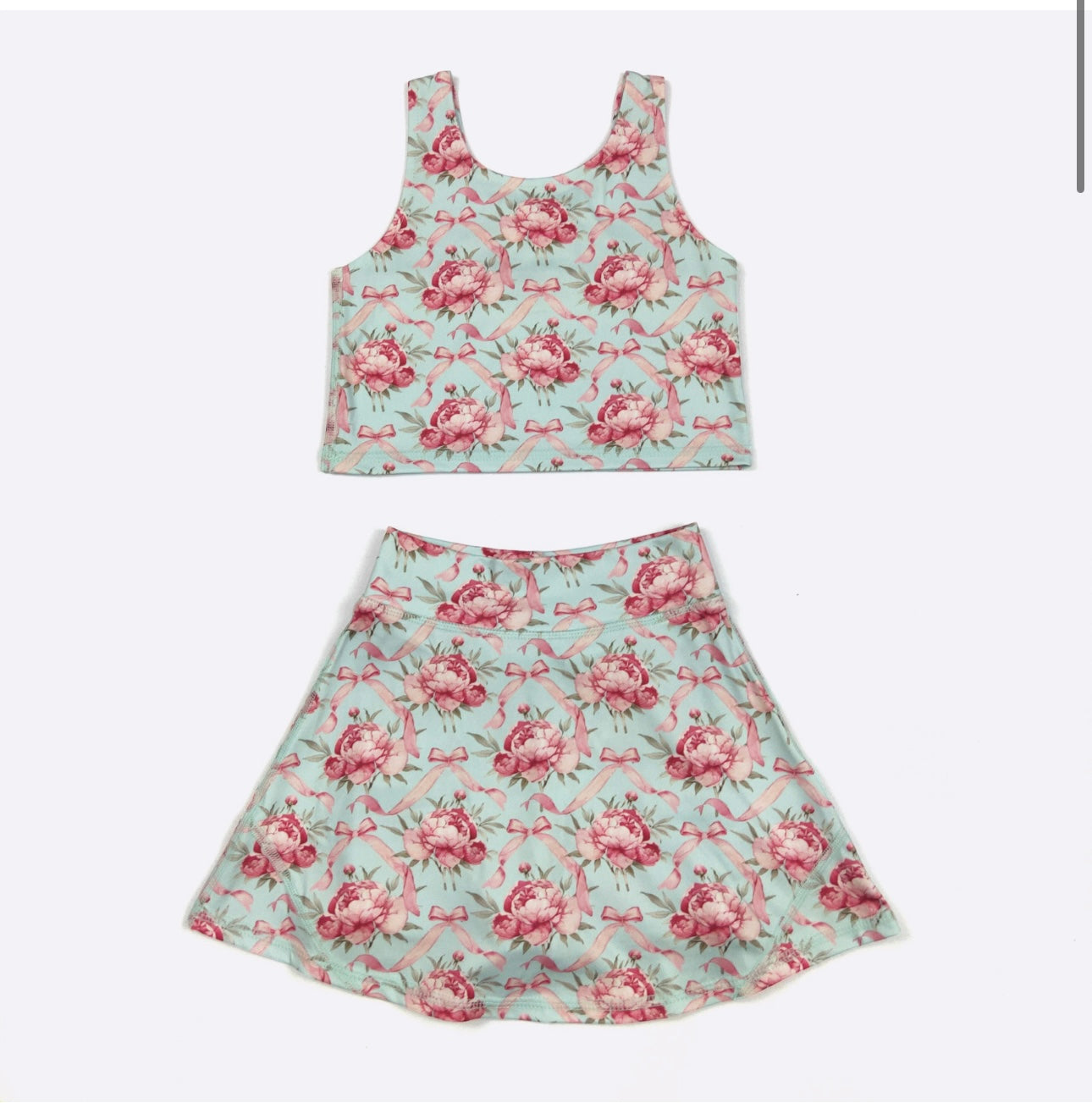 Blooming Coquette Girls Skort Set By Clover Cottage