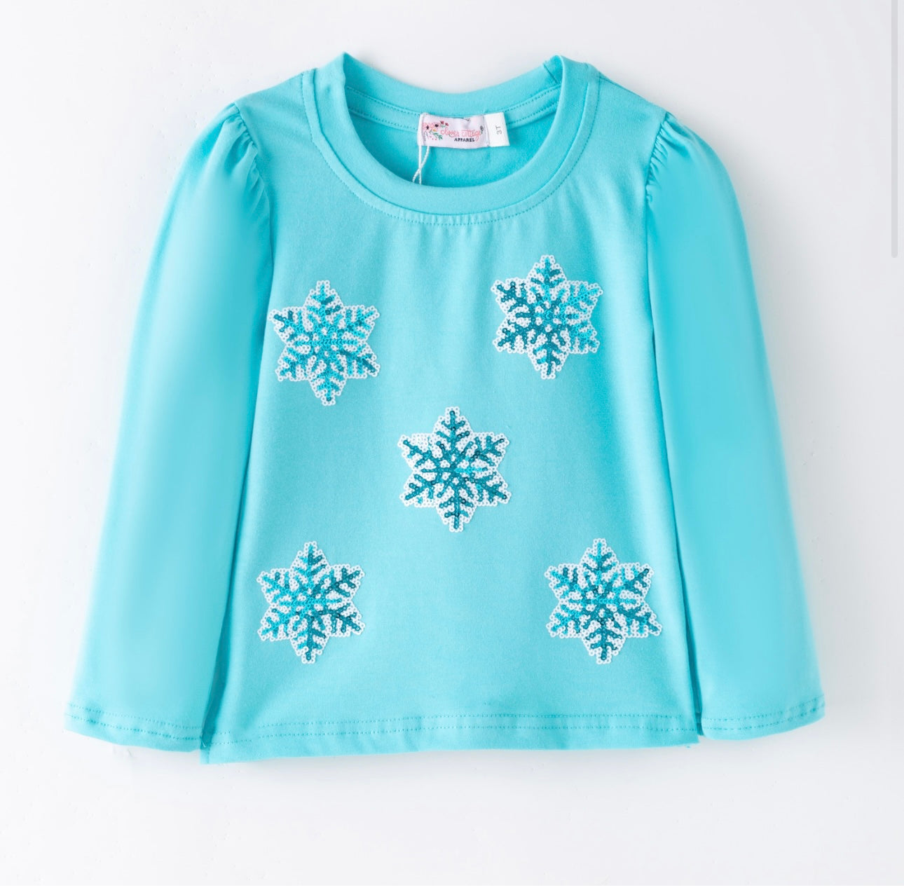 Snowflake Sequin Shirt By Clover Cottage