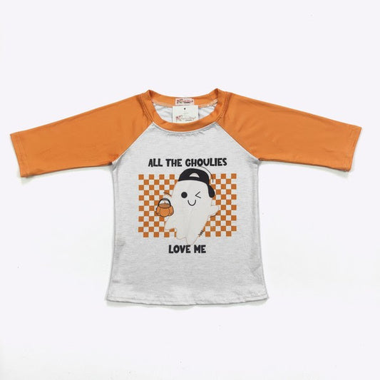 All The Ghoulies Love Me Raglan By Clover Cottage