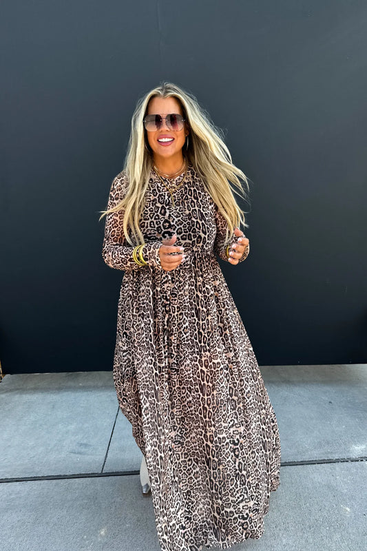 Pre-Order Carmen Sheer Cheetah Dress by BLAKELEY