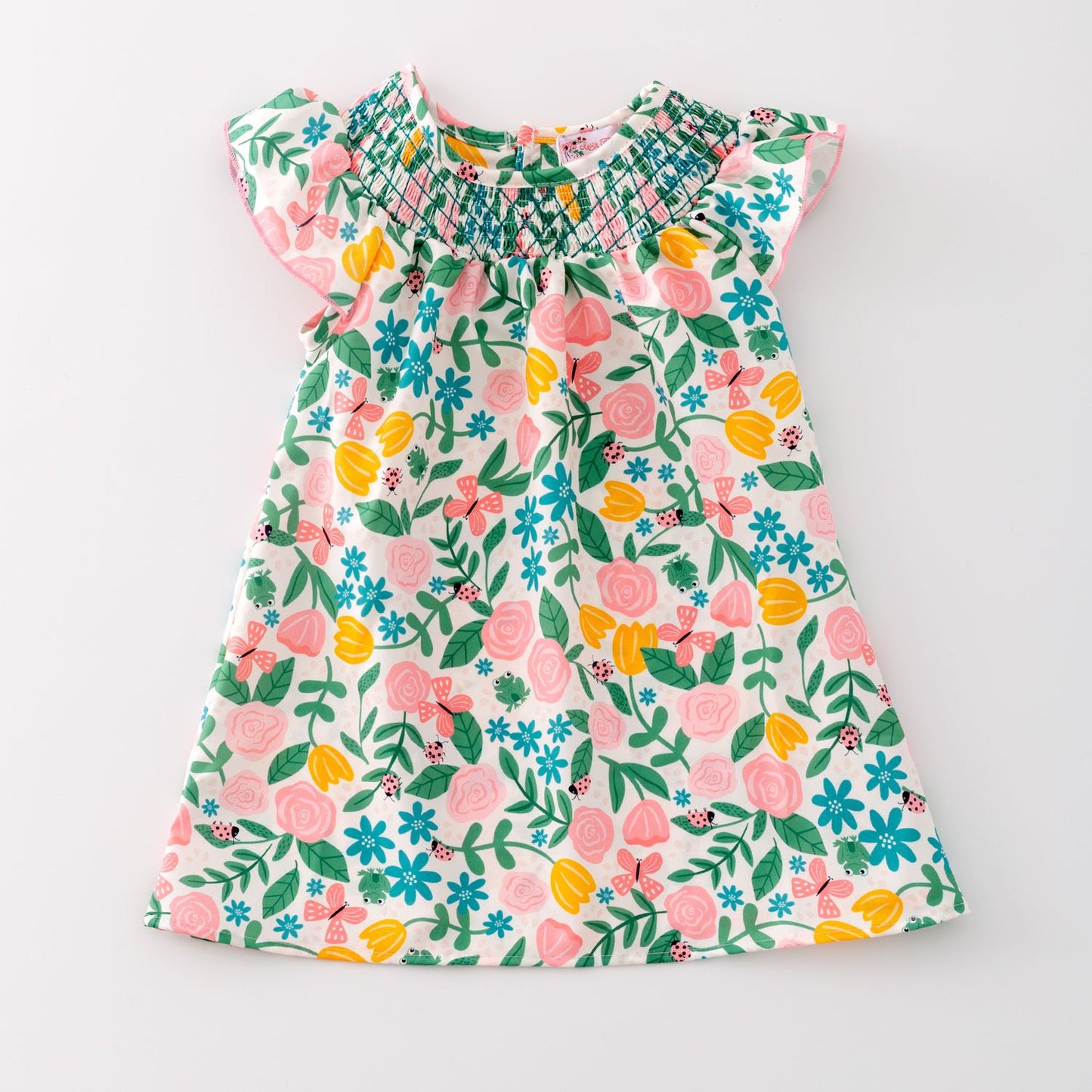 Ladybug Blooms Dress By Clover Cottage