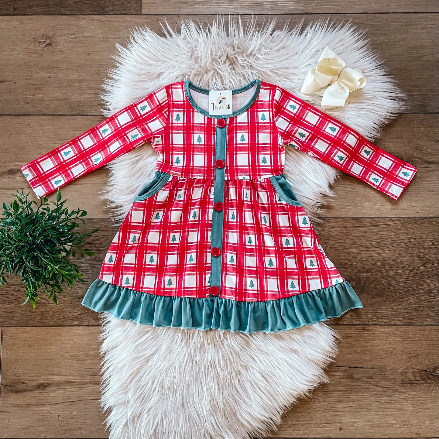 Plaid Pine Dress by TwoCan