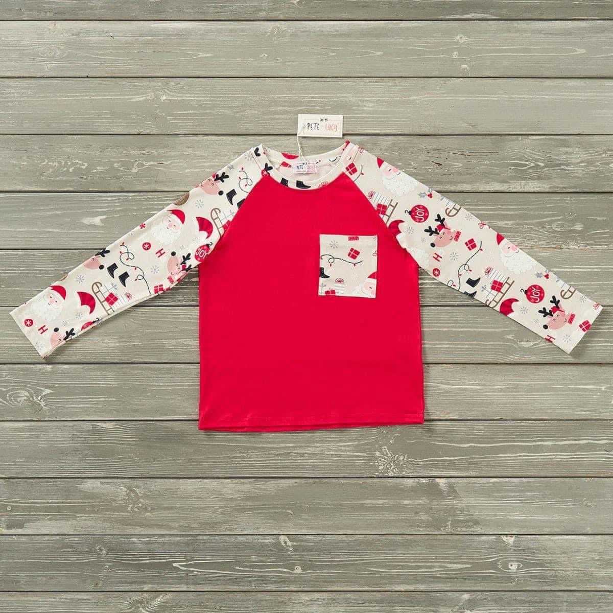 Pre-Order Santa’s Sleigh Pocket Tee by Pete + Lucy