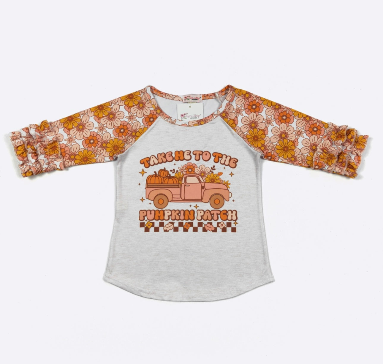Pumpkin Patch Girls Raglan By Clover Cottage