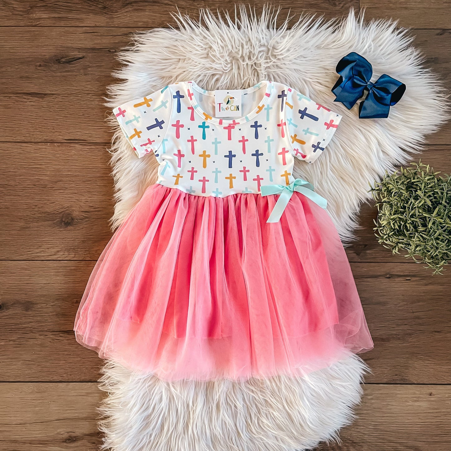 Colorful Crosses Tulle Dress by TwoCan