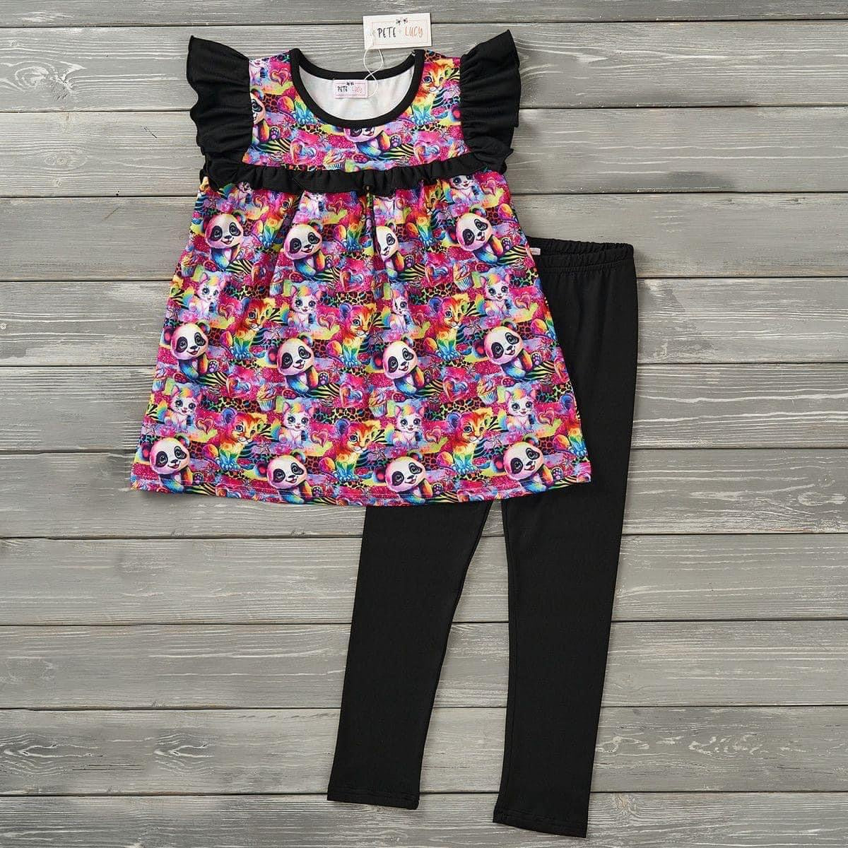 Pre-Order Neon Nostalgia Short Sleeve Pants Set by Pete + Lucy